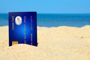bank karta card beach