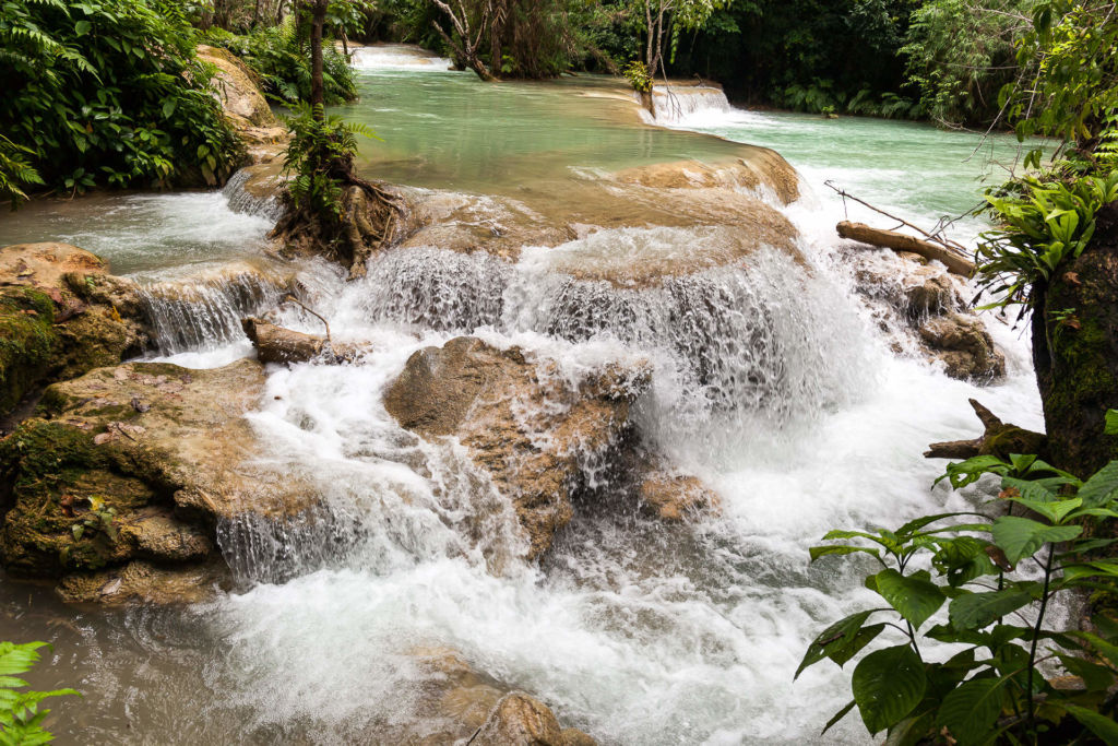 Водопад Куанг Си, Kuang Si Waterfall, Luang Prabang, Laos, Луанг Прабанг, Лаос, , достопримечательность, природа, горы, джунгли