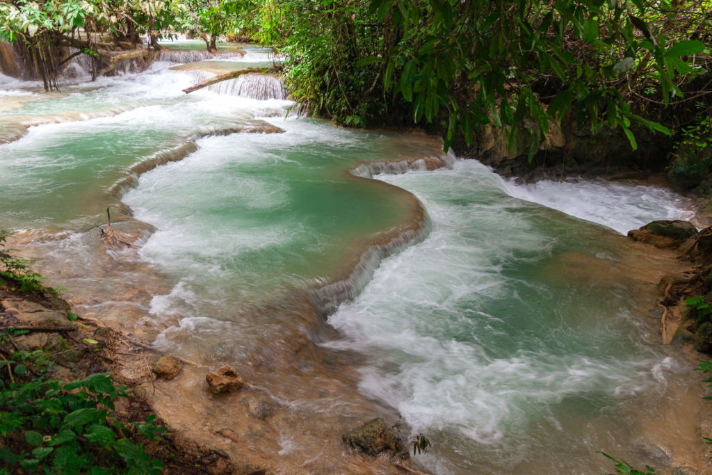 Водопад Куанг Си, Kuang Si Waterfall, Luang Prabang, Laos, Луанг Прабанг, Лаос, , достопримечательность, природа, горы, джунгли
