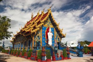 Rong Suea Ten Temple, Chiang Rai, Blue temple, Голубой храм, Чианграй, Чианг Рай, Таиланд,