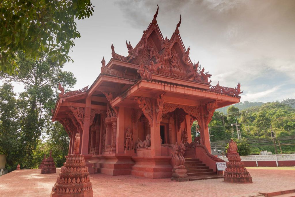 Красный храм, Терракотовый храм, храм из глины, буддизм, Ват Сила Нгу, Samui, Thailand,Waе Sila Ngu, Самуи, Таиланд, red temple
