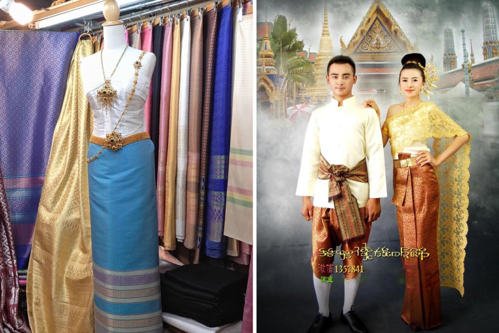 national costume, tradition, Thailand, Samui, национальный костюм, традиционный тайский костюм, юбка, шелк, тайский шелк, красота, шарф, свадьба, тайская свадьба, тайцы, Тайланд, Таиланд
