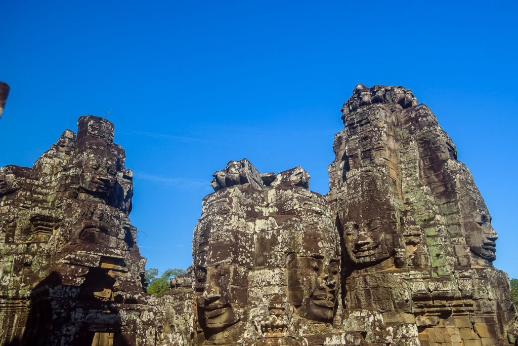 Камбоджа, Сием Рип, Cambodia, Siem Reap, Angkor , Ангкор, храм Байон, многоликие башни